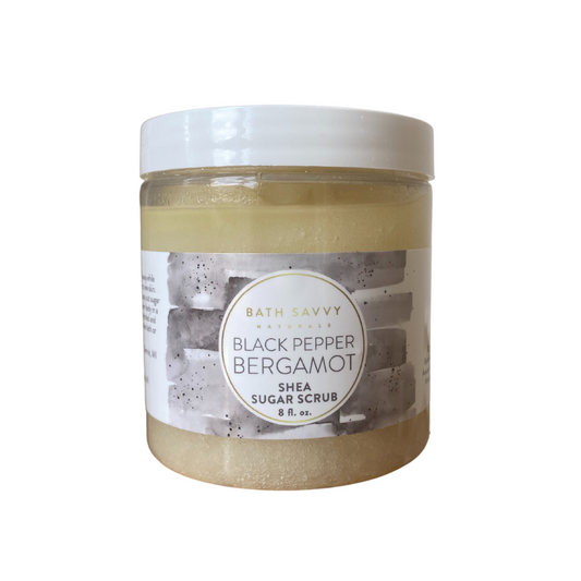 Black Pepper Bergamot Sugar Scrub - Bath Savvy