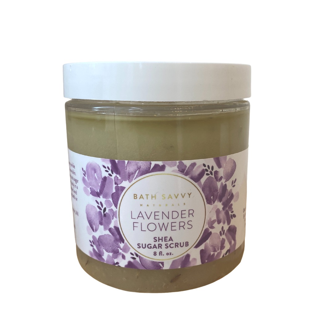 Lavender Flowers Sugar Scrub - Bath Savvy